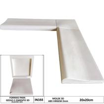 Forma Molde Para Canto Curva de Piscina Peito de Pombo 20x20cm ABS 2mm IN355