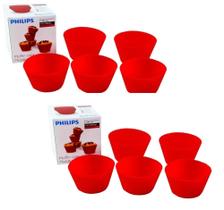 Forma Molde Para Cupcake Muffin Airfryer Forno Multicooker Philips Walita 10 Unidades