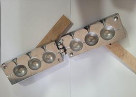 Forma/molde Para Fazer Chumbada Redonda GG 240 Gramas 3 Cavidades