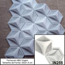 Forma molde para gesso 3d sextavada 25x21,5cm em abs 2mm gesso / cimento 3d in258 - INNOVE3D
