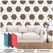 Forma molde para gesso 3d tijolinho multi 25x11cm em abs 2mm gesso/cimento 3d in230