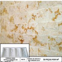 Forma molde para gesso 3d tijolinho rústico 20x10cm em abs 2mm gesso / cimento 3d in273 Forma molde para gesso 3d tijolinho rústico 20x10cm em abs 2mm gesso / cimento 3d in273