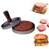 Forma Molde Para Hambúrguer Artesanal Gourmet Restaurante Lanchonete 12cm Manual Fácil Prático para Lanche Caseiro