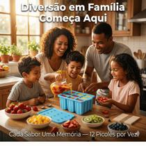 Forma Molde Picolé Sorvete Em Silicone 12 Furos 50 palitos, forminha de material Premium para sorvete, picolé