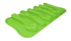 Forma Molde Silicone 6 Colheres Chocolate Gelo Doce Biscuit