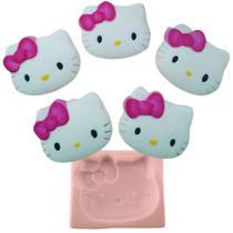 Forma Molde Silicone Biscuit Cabeça Cat Hello Gatinha Kit