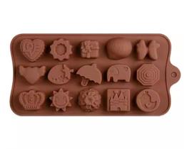 Forma Molde Silicone Chocolate Bombom Bicho Castelo Coroa