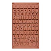 Forma Molde Silicone Letras Alfabeto 29Cm Chocolate Fondant