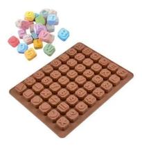 Forma Molde Silicone para Chocolate Letras Números E Símbolos