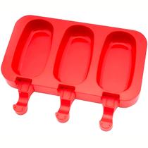 Forma Molde Silicone Picolé 100 Palitos 3 Cavidades Forma Molde Silicone Picolé 100 Palitos 3 Cavidades