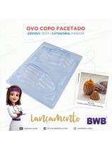 Forma ovo de Pascoa - ovo copo facetato 3 parte com silicone BWB cod. 10317