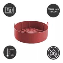 Forma P/ Air Fryer Silicone Reutilizável Cesto Antiaderente