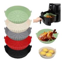 Forma P/ Assar Silicone Antiaderente Reutilizável Air Fryer KIT 3 UNIDADES - Top Cheff RIO