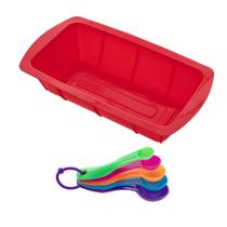 Forma P Pães Redonda Sortida Silicone e Medidora 5 Pçs Cor