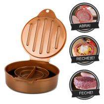 Forma p/ Prensar Hamburguer Recheado Simples e Prático - 124255 - Plasutil Forma p/ Prensar Hamburguer Recheado Simples e Prático - 124255 - Plasutil