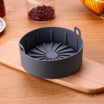 Forma Panela de Silicone Redonda Assadeira Quadrada Fritadeira Microondas C/Alça Cesto para Air Fryer Reutilizável - Clink