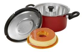 Forma, Panela Pudim, Meia Pressão, Seu Pudim Em 25 Minutos Cor: Vermelho Forma, Panela Pudim, Meia Pressão, Seu Pudim Em 25 Minutos Cor: Vermelho