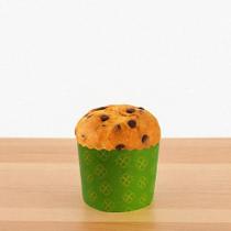 Forma Panetone 100g - Verde Decorada com Trevos - 10 unidades - Ecopack - Rizzo