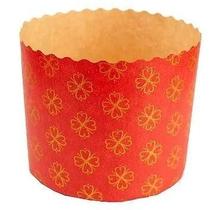 Forma Panetone 250g 90x90 Kraft Decorado - Sulformas 12 Unidades