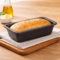 Forma Pao Retangular Antiaderente Metal Preta Ideal Para Bolo Caseiro Pao Forno Cozinha