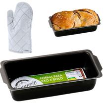Forma Pão Retangular Média Antiaderente 1,3L + Luva Térmica Forma Pão Retangular Média Antiaderente 1,3L + Luva Térmica