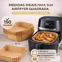 Forma Papel Quadrada Air Fryer Forro Descartavel Fritadeira Forma Papel Quadrada Air Fryer Forro Descartavel Fritadeira