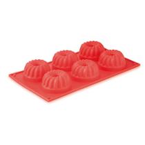 Forma para 6 Cupcakes/Pudim em Silicone Vermelha - 1 unidade - Mimo Style