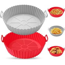 Forma Para Air Fryer De Silicone Antiaderente - Sem Sujeira Forma Para Air Fryer De Silicone Antiaderente - Sem Sujeira