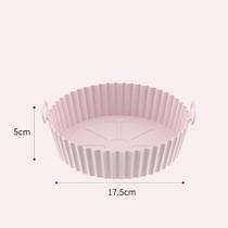 Forma Para Air Fryer De Silicone Redonda 18 cm Cozinha Forro Antiaderente Reutilizável Forma Para Air Fryer De Silicone Redonda 18 cm Cozinha Forro Antiaderente Reutilizável