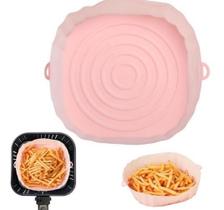 Forma Para Air Fryer De Silicone Reutilizável Antiaderente