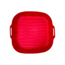 Forma Para Air Fryer De Silicone Reutilizável Quadrada 16 cm Forma Para Air Fryer De Silicone Reutilizável Quadrada 16 cm