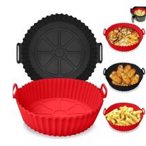 Forma para Air Fryer em Silicone Redonda 19cm Thika-Sortida Forma para Air Fryer em Silicone Redonda 19cm Thika-Sortida