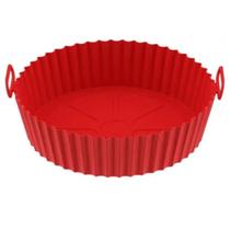 Forma Para Air Fryer Silicone Antiaderente Cestinho Retrátil Multiuso Forma Para Air Fryer Silicone Antiaderente Cestinho Retrátil Multiuso