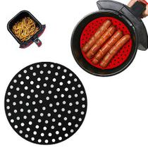 Forma Para Airfryer De Silicone Tapete Reutilizável Antiaderente Forma Para Airfryer De Silicone Tapete Reutilizável Antiaderente