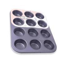 Forma Para Assar 12 Muffins Antiaderente 350x265mm Hercules Uc125-12 Cor Chumbo