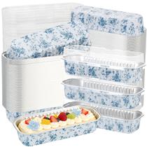 Forma para Assar PAJIXANTHIC 100 unidades Mini Pão de Forma 200 ml com Tampas Forma para Assar PAJIXANTHIC 100 unidades Mini Pão de Forma 200 ml com Tampas