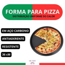 Forma Para Assar Pizza Redonda Antiaderente Grande 32,5 Cm