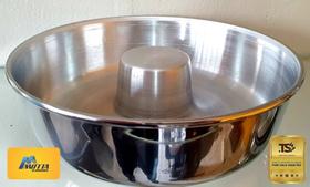 Forma para Bolo Baixa 2,2 L, Modelo 24 em Alumínio Polido.