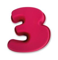Forma Para Bolo De Numerais Silicone - Rosa 3