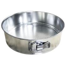 Forma para Bolo Fundo Removível 25cm GRANDE - Alumínio Fecho Lateral Antiaderente - Desmontável Versátil Torta - PANAMI