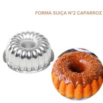 Forma para Bolo Pudim brownie Suiça Decorada N 2 22x9 cm Caparroz Aluminio