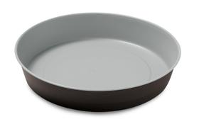 Forma para bolo redonda 28 de aço com revestimento antiaderente e aro fixo. Forma para bolo redonda 28 de aço com revestimento antiaderente e aro fixo.