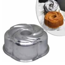 Forma Para Bolo Torta Suíça Floral Pudim Decor5 (24x9 Cm) Alumínio