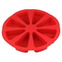 Forma para Bolos Fatias Separadas em Silicone Vermelha