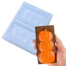Forma Para Chocolate Barra Abóbora Recheada Halloween Dia Das Bruxas Com 3 Partes BWB Forma Para Chocolate Barra Abóbora Recheada Halloween Dia Das Bruxas Com 3 Partes BWB