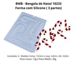 Forma para Chocolate Bengala de Natal 10233 (3 Partes "01 de silicone") - BWB
