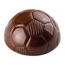 Forma para Chocolate Bombom Bola de Futebol 8 cavidades de 8g 27,5x13,5x2,4cm 1Un