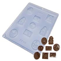 Forma para Chocolate Enfeites de Natal Ref. 9944 - 5 formas - Bwb Embalagens