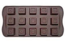 Forma para Chocolate Para 15 Chocolates Quadrados Kehome