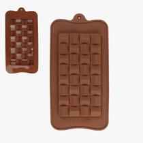Forma Para Chocolate Silicone Barra Texturizada - Tudo em Caixa